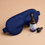 Sleep Essentials Set: heated silk eye mask and lavender oil