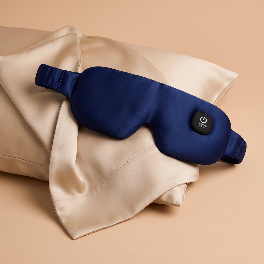 Wellness Routine Box: heated silk eye mask and satin pillow cover