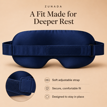 Zunada heated silk eye mask adjustable strap and secure fit