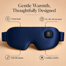 Zunada heated silk eye mask with three heat levels and timer