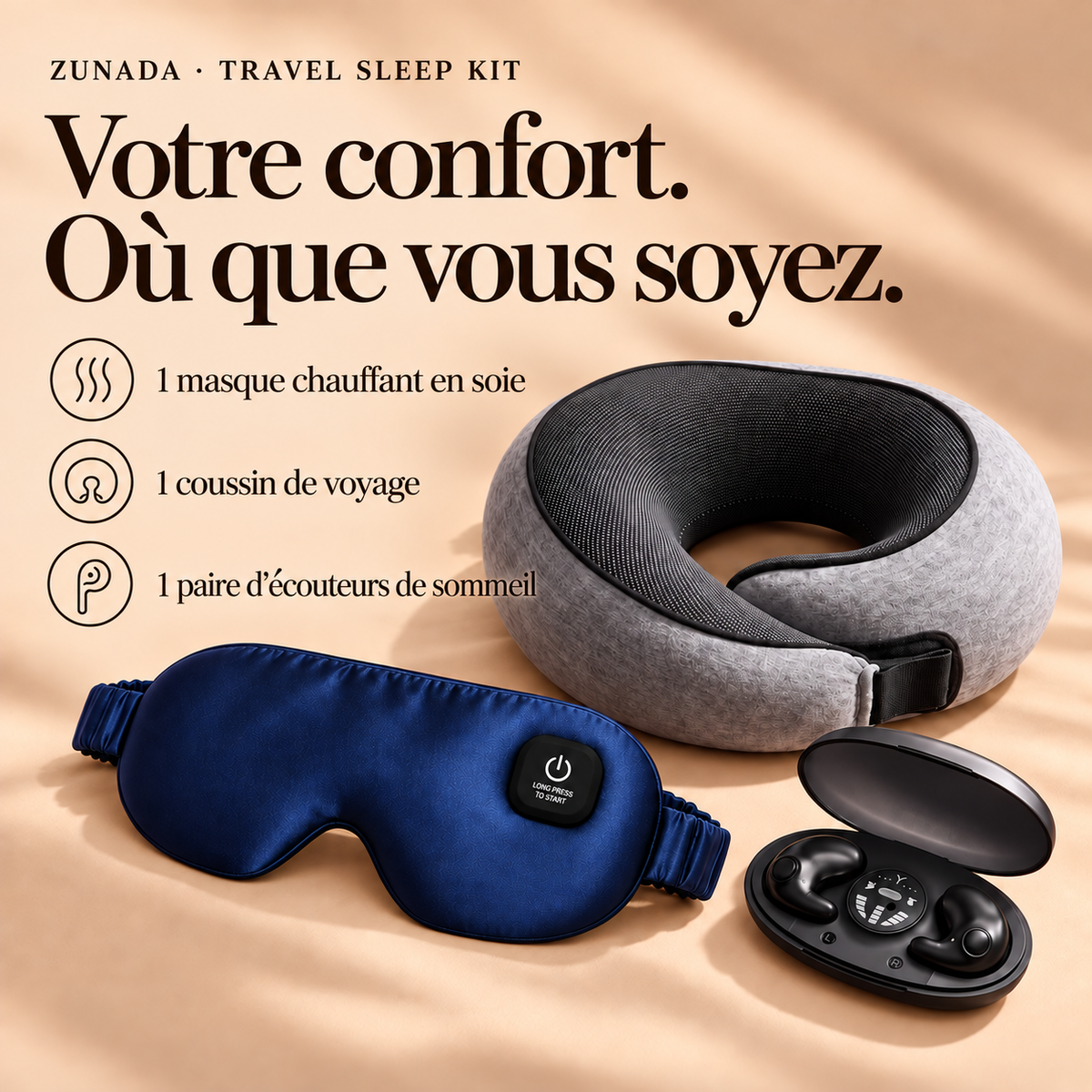 Kit de voyage pour le sommeil